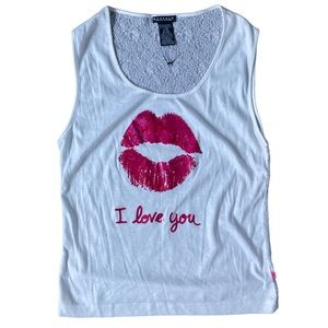 2for$38 Buffalo women’s tank top white size L polyester and cotton NWOT